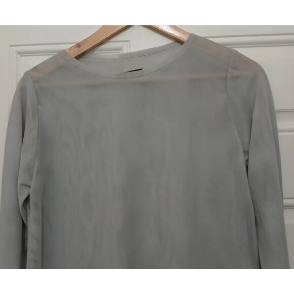 A'nue ligne usa womens medium long mesh sheer longsleeve top nylon tunic - Picture 4 of 9